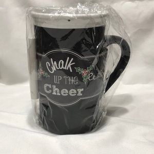 Chalk Up The Cheer Chalkboard Mug with Chalk